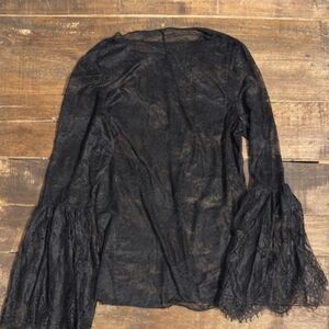 NEW Jaded Gypsy Garden Tea Lace Top - Black